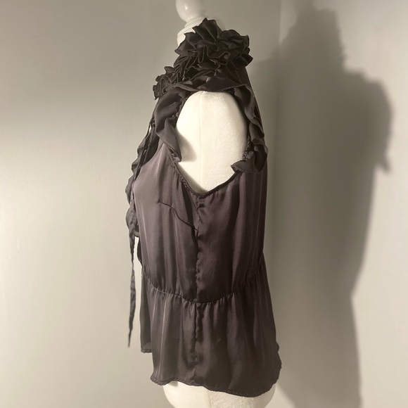 LAPIS - Ruffle Sleeveless Blouse. Size ~  M - Picture 2 of 7